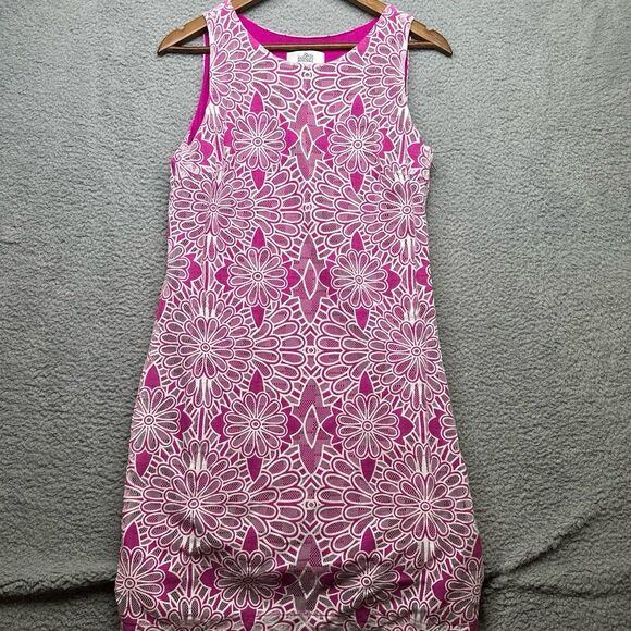 Belle Badgley Mischka Sleeveless
Layered Lace Dress-Fuchsia White-US
Size 4 - Picture 1 of 9